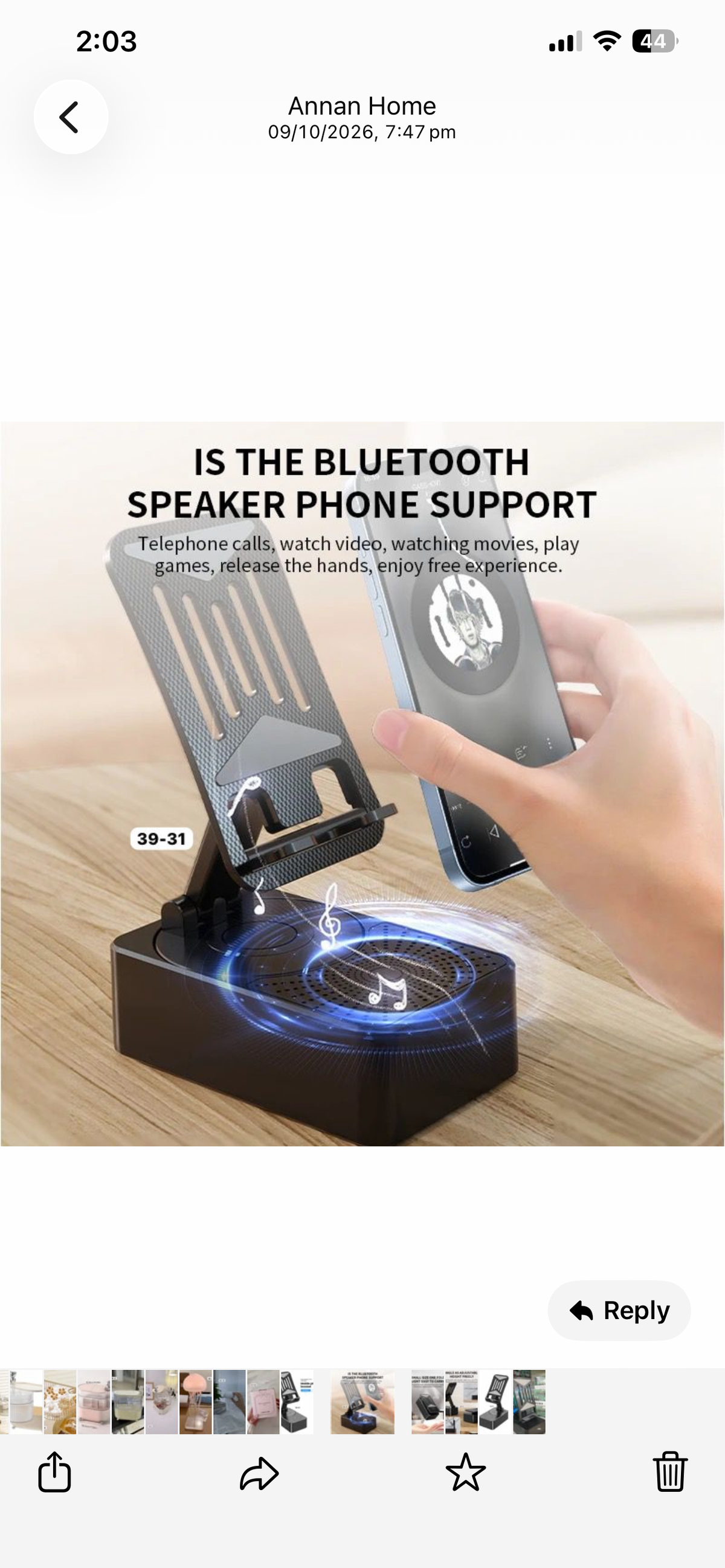 360° Rotating Phone Stand with Built-in Wireless Speaker
