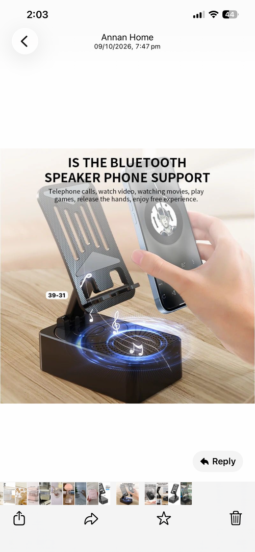 360° Rotating Phone Stand with Built-in Wireless Speaker
