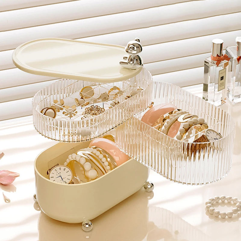 Rotating Multi-Layer Makeup & Jewelry Organizer