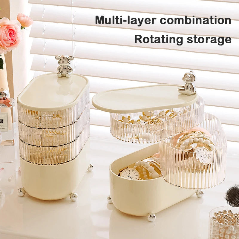 Rotating Multi-Layer Makeup & Jewelry Organizer