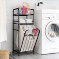 Modern 3-Tier Laundry Storage Rack with Laundry Basket