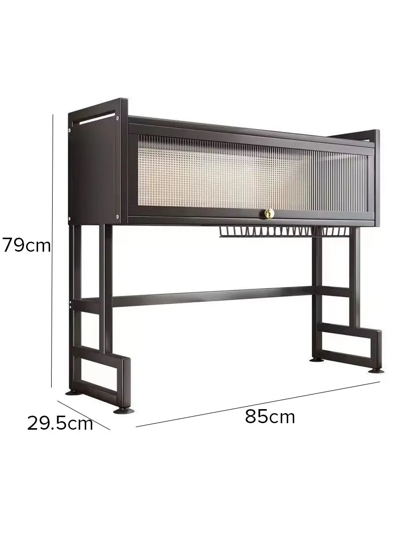 Over Sink Kitchen Organizer Rack with Storage Cabinet