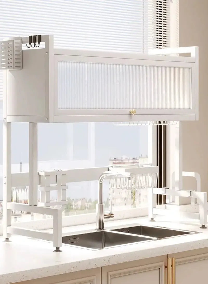 Over Sink Kitchen Organizer Rack with Storage Cabinet